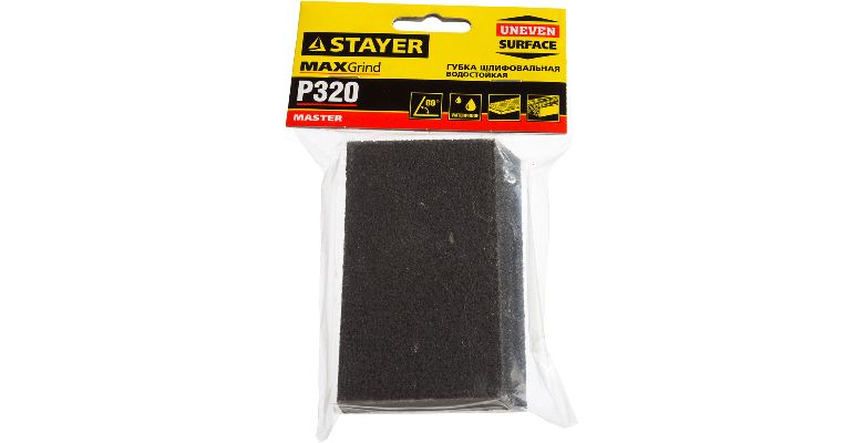 Губка шлифовальная STAYER 100х68х26мм 320Р (MASTER 3561-320)