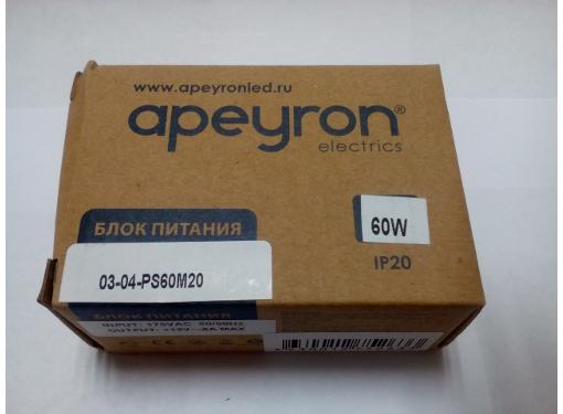 Изображение товара Блок питания APEYRON 60 Вт 12 В IP 20 для светодиодных систем