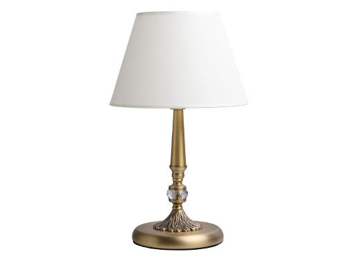 Изображение товара Настольная лампа MW LIGHT Аврора 1х40W бронза текстиль хрусталь классика