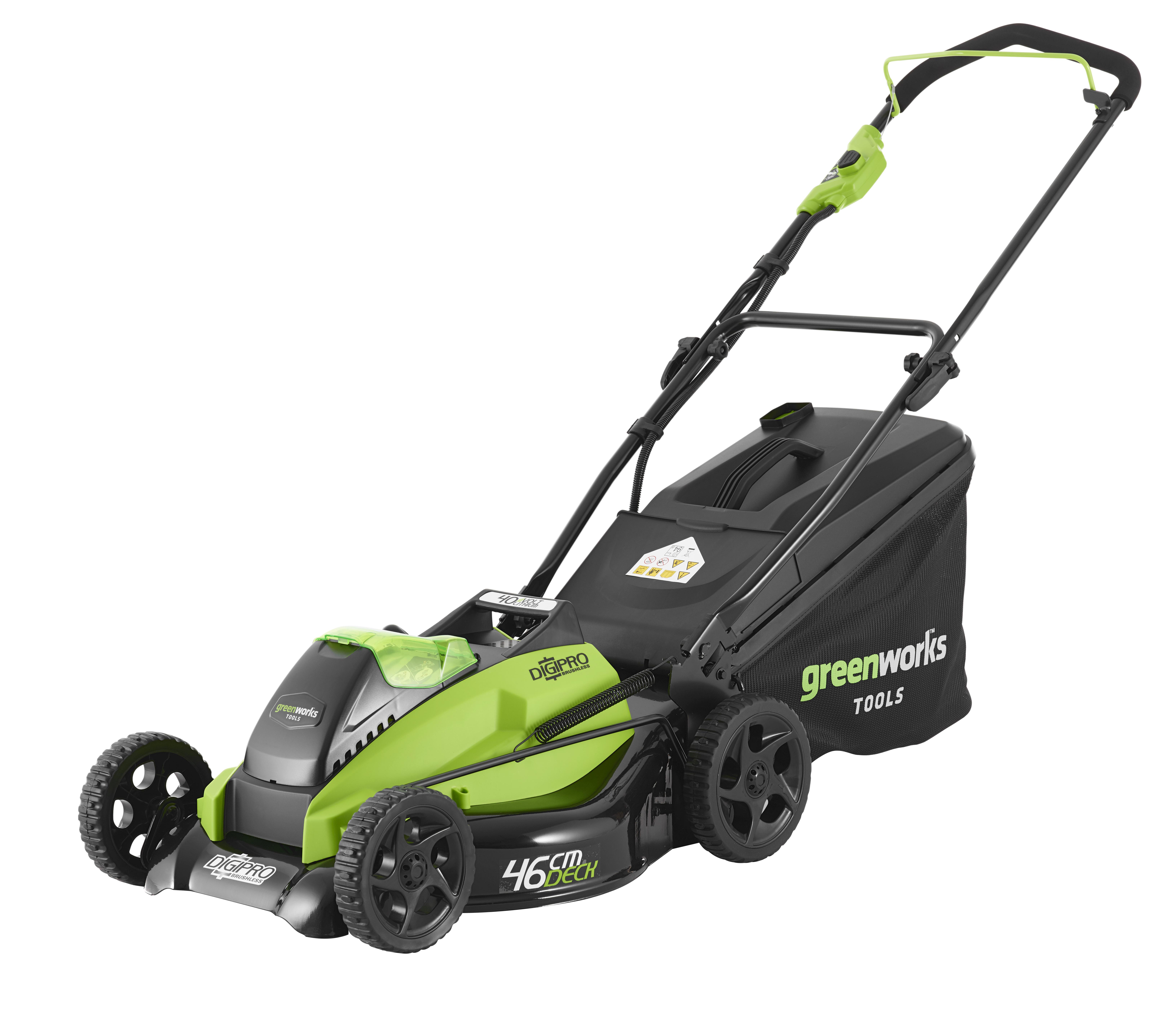 фото Аккумуляторная газонокосилка greenworks gd40lm45 (2500407) без аккум и зу