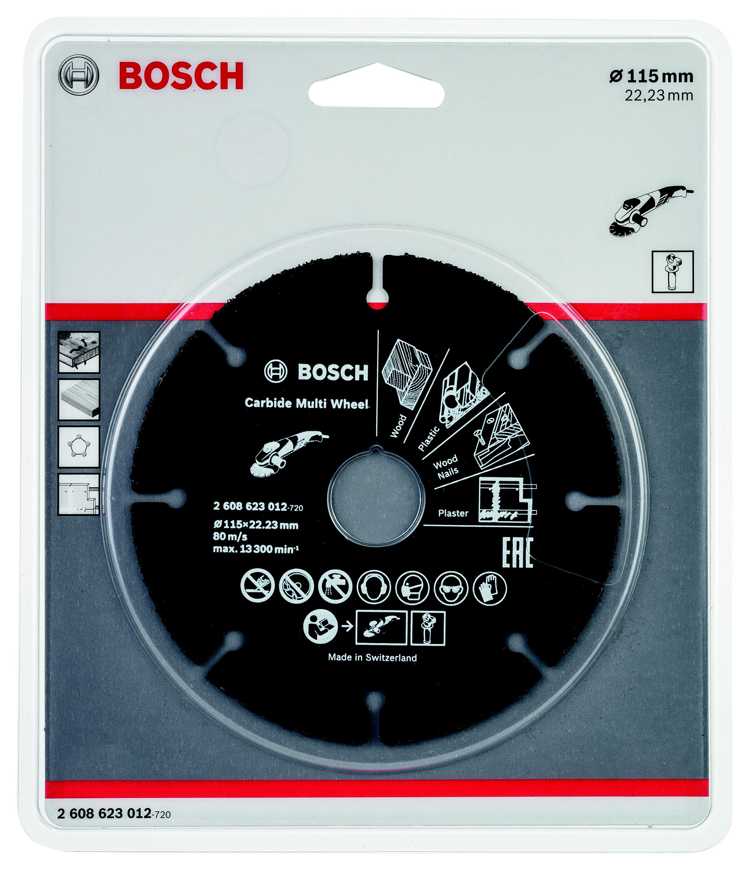 фото Круг отрезной bosch (2.608.623.012) ф115х22мм универсальный