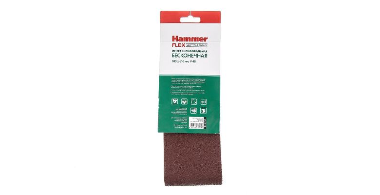 Лента шлиф. бесконечная HAMMER 100х610мм P40 (212-013)