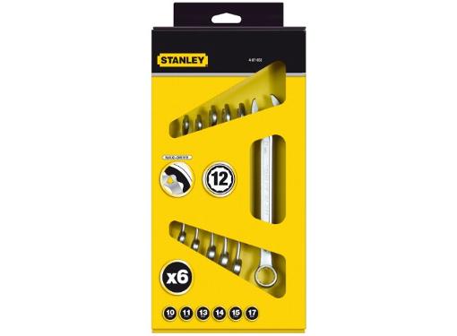 Изображение товара Набор комбинированных гаечных ключей STANLEY 4-87-054 8 шт. 8-22 мм с трещоткой