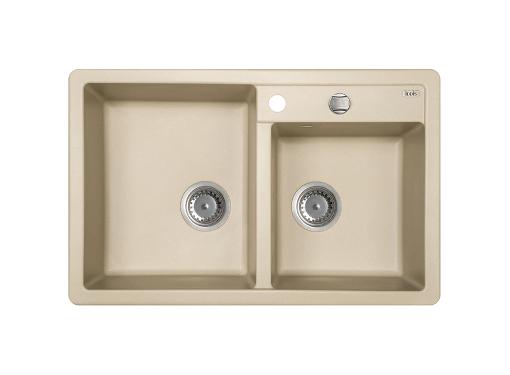 Изображение товара Мойка кухонная IDDIS V24S782i87 с двумя чашами из Granucryl сафари бежевый