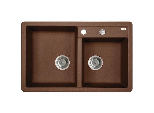 Изображение товара Кухонная мойка IDDIS V35C782i87 из Granucryl с двумя чашами 780х500 мм шоколад