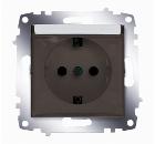 Изображение товара Розетка ABB COSMO 619-011000-218 с защитной крышкой алюминиевая