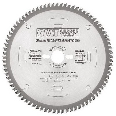 фото Диск пильный твердосплавный cmt ф250х30мм 80зуб. (283.080.10m)