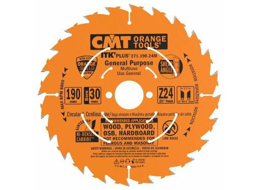 Изображение товара Диск пильный CMT 190x30 мм 24 зуба для дерева