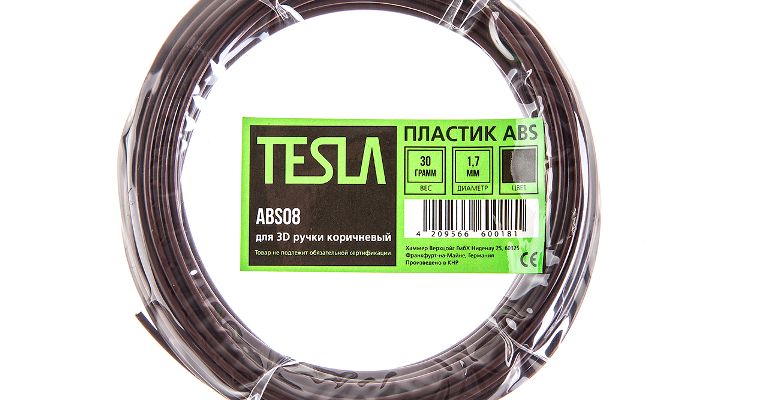 ABS-пластик для 3D ручки TESLA ABS08 коричневый