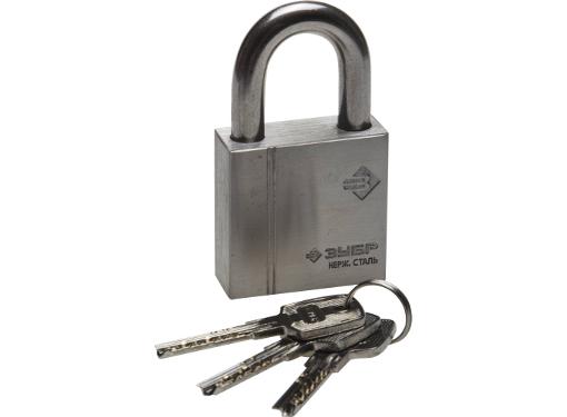 Изображение товара Замок ЗУБР ЭКСПЕРТ 37290-50 навесной из нержавеющей стали
