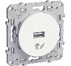 Изображение товара Механизм розетки USB SCHNEIDER ELECTRIC Odace S52R408 белый IP21 скрытая установка