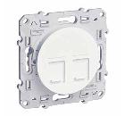 Изображение товара Механизм розетки SCHNEIDER ELECTRIC Odace RJ45 2 гнезда IP21 скрытая установка