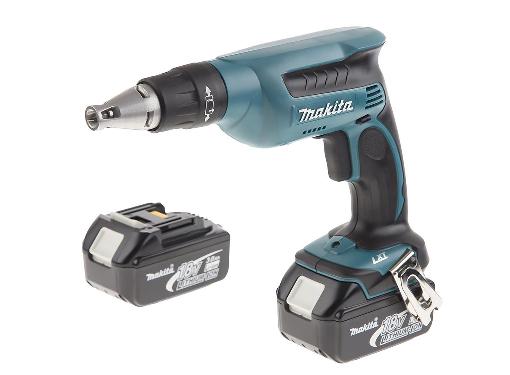 Изображение товара Аккумуляторный шуруповерт MAKITA DFS451RFE 18В с кейсом и битами, профессиональный