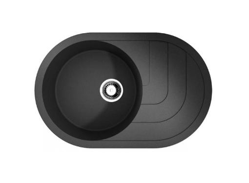 Изображение товара Кухонная мойка OMOIKIRI Manmaru 78-BL овальная черная из Artgranit