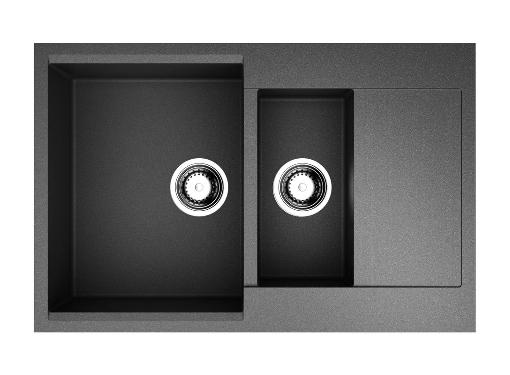 Изображение товара Кухонная мойка OMOIKIRI Daisen 78-2-BL черная двухчашечная