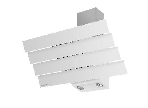 Изображение товара Кухонная вытяжка MAUNFELD CASCADA QUART 90 БЕЛОЕ стекло