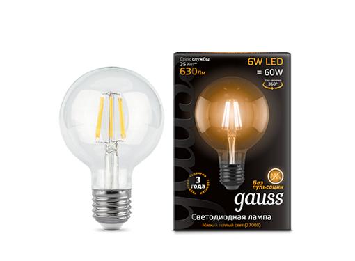   GAUSS LED Filament G95 E27 6W 2700K (105802106)