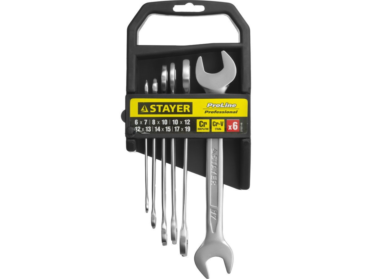 

Ключ гаечный Stayer 27037-h6 (6 - 19 мм, 27037-h6 (6 - 19 мм)
