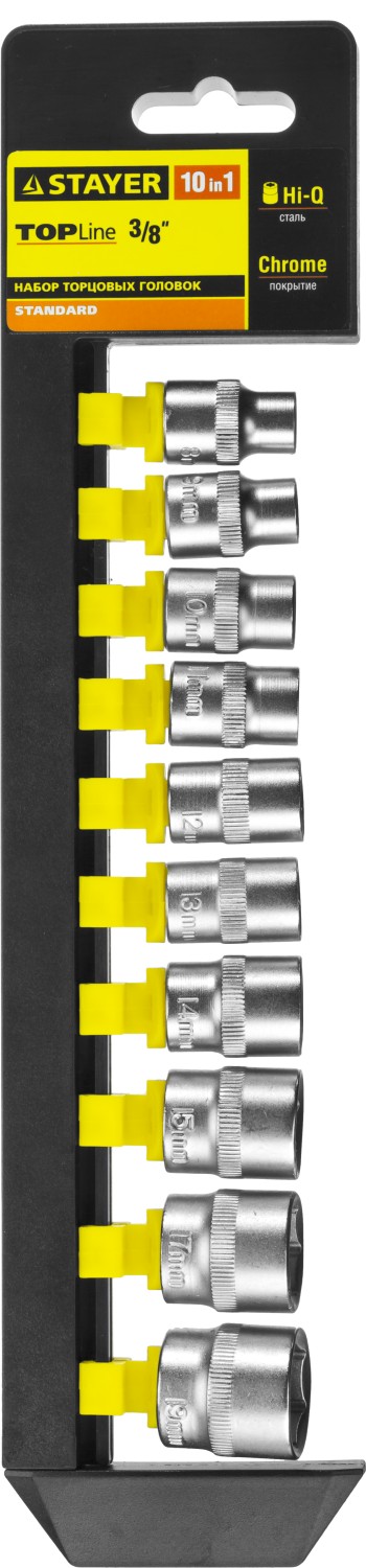 

Набор головок Stayer S 3/8'' (27757-h10, S 3/8'' (27757-h10)