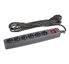 Сетевой фильтр ЭРА ПВС 3х0.75 5 гнезд+2 USB 1.5 м черный USF-5es-1.5m-USB-B