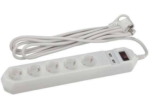     30.75 5 +2 USB 1.5   USF-5es-1.5m-USB-W