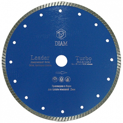 

Круг алмазный Diam Ф115x22мм leader 2.0x7.5мм, Ф115x22мм leader 2.0x7.5мм