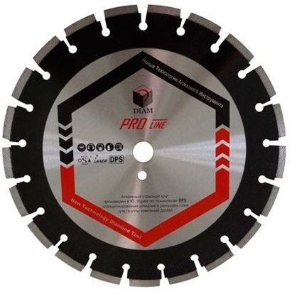 

Круг алмазный Diam Ф400x25.4мм pro line 3.2x10мм, Ф400x25.4мм pro line 3.2x10мм