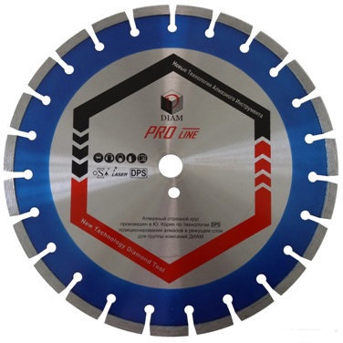 

Круг алмазный Diam Ф300x25.4мм pro line 3.2x10мм, Ф300x25.4мм pro line 3.2x10мм