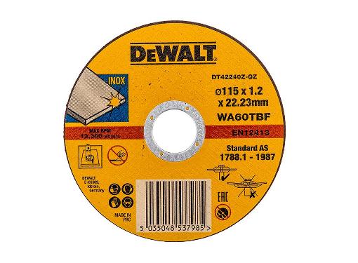 Изображение товара Круг отрезной DEWALT 115x22.2x1.2 мм для металла профессиональный