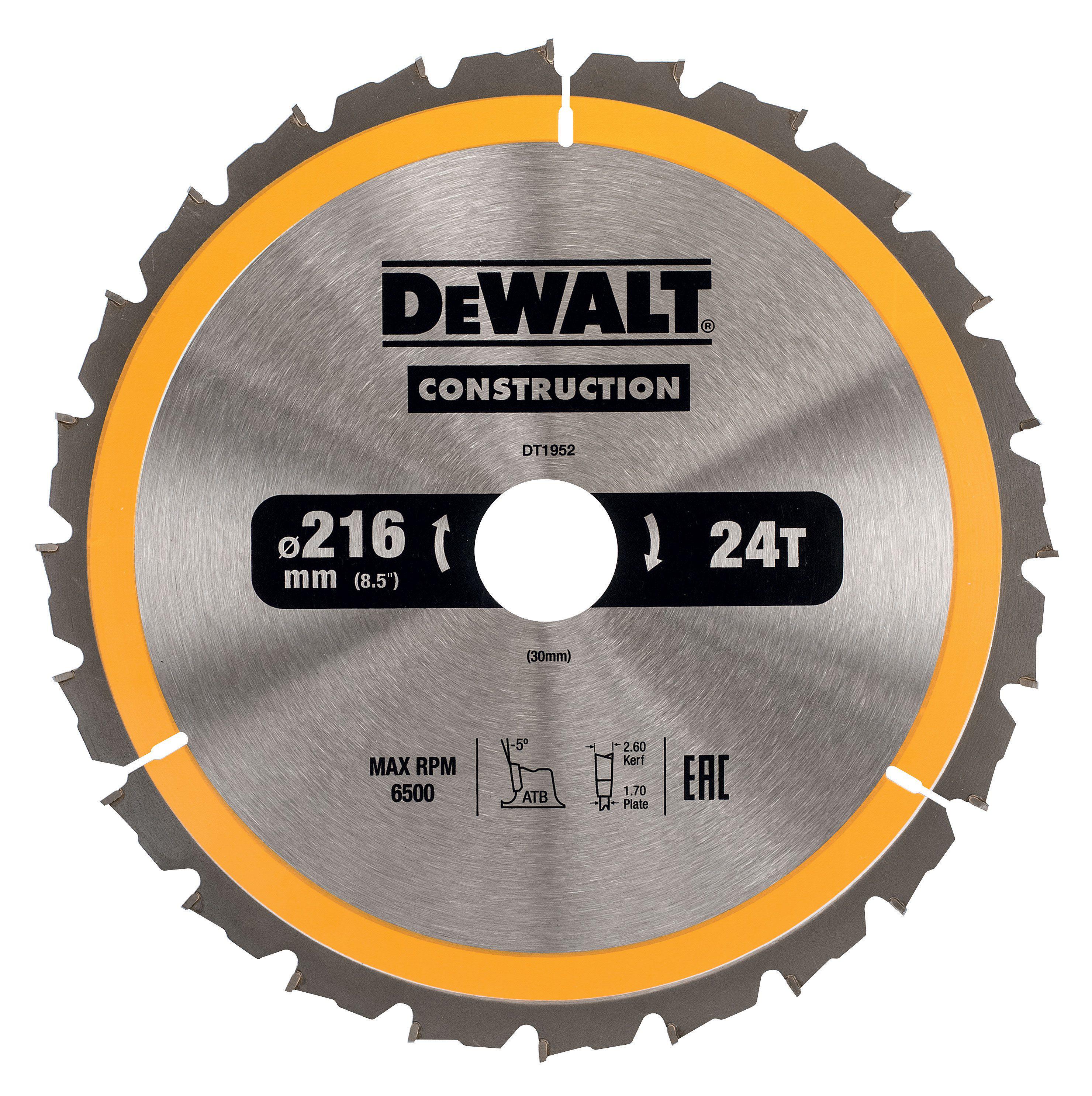 фото Диск пильный твердосплавный dewalt ф216х30мм 24зуб. (dt1952qz)