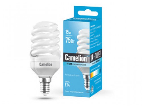 

Лампа энергосберегающая Camelion Lh15-fs-t2-m/842/e14
