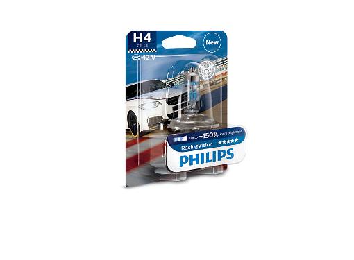 Изображение товара Автолампа PHILIPS P-12342RVбл H4 12V 55W Racing Vision блистер одна лампа