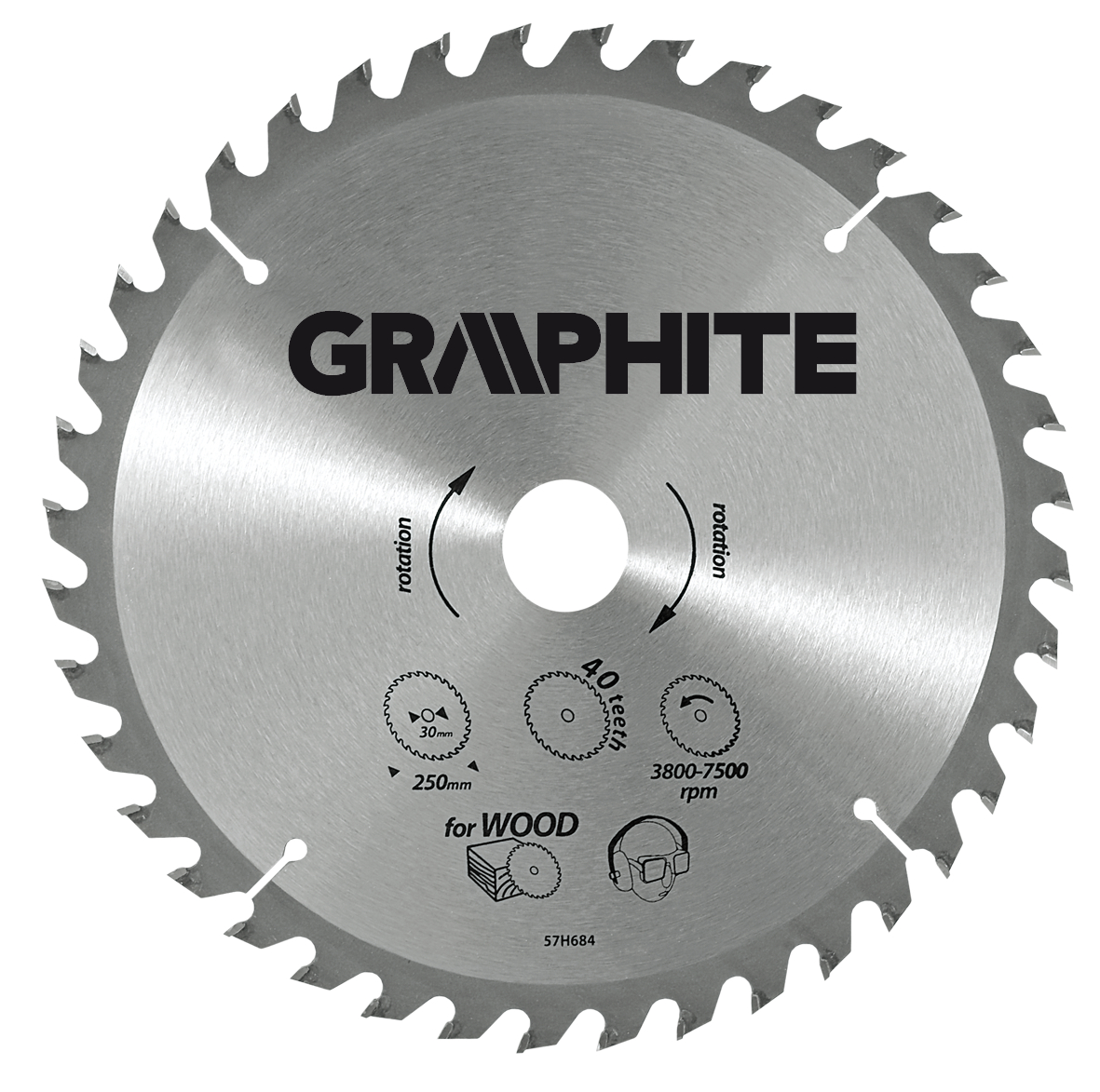 

Диск пильный твердосплавный Graphite 57h680