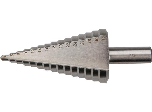 Изображение товара Сверло GRAPHITE ступенчатое 4-32 мм из HSS для металла и пластика