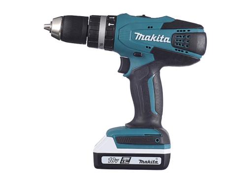 Изображение товара Аккумуляторная дрель-шуруповерт Makita HP457DWE 18В, 2 аккумулятора, кейс