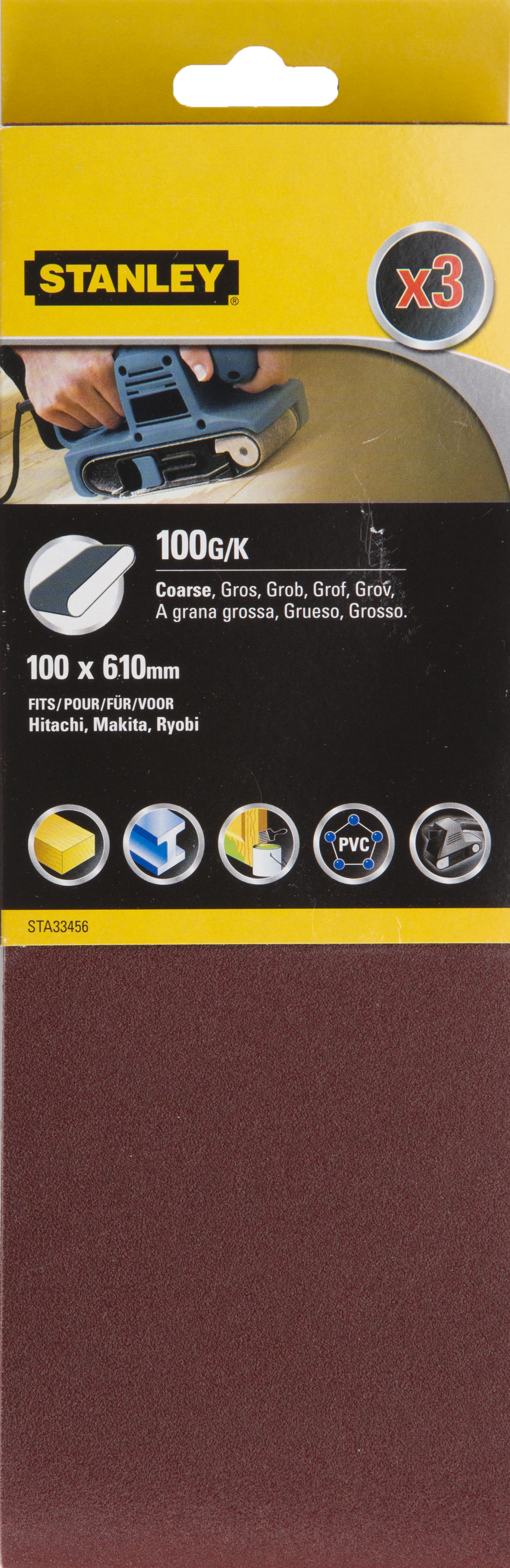 

Лента шлиф. бесконечная Stanley 100х610мм p100