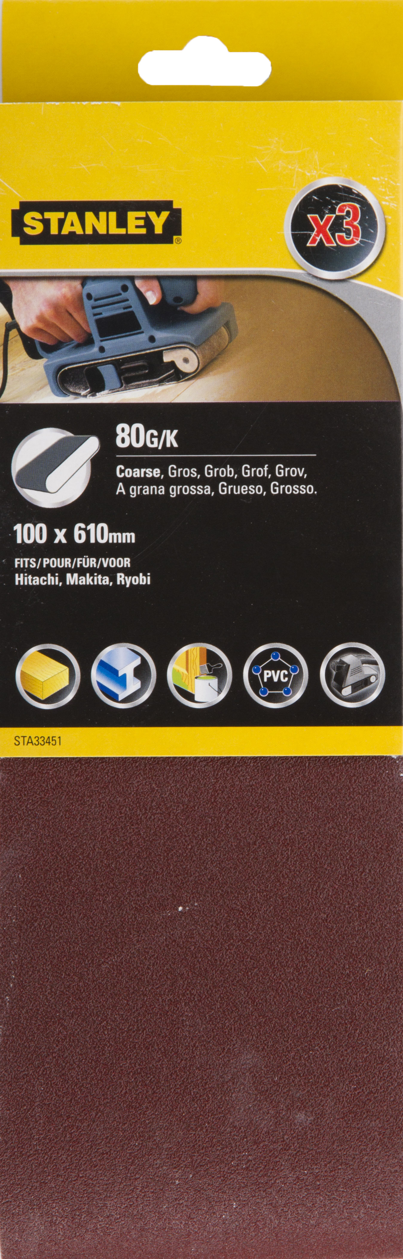 

Лента шлиф. бесконечная Stanley 100х610мм p80