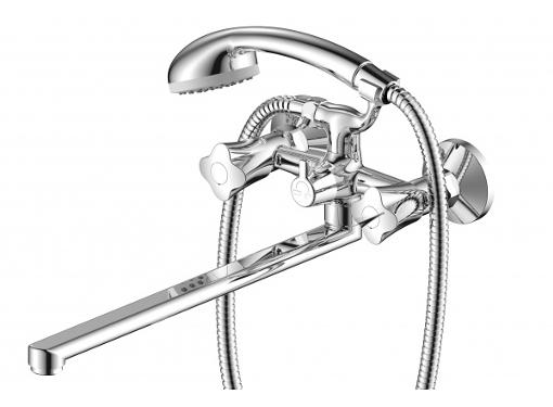 Изображение товара Современный смеситель для ванны OLIVE'S VIGO 21221VG с длинным изливом и функцией Touch Clean