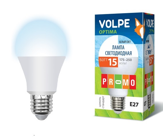 

Лампа светодиодная Volpe Led-a65-15w/nw/e27/fr/o, Led-a65-15w/nw/e27/fr/o