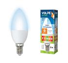 Лампа светодиодная VOLPE LED-C37-6W/DW/E27/FR/O