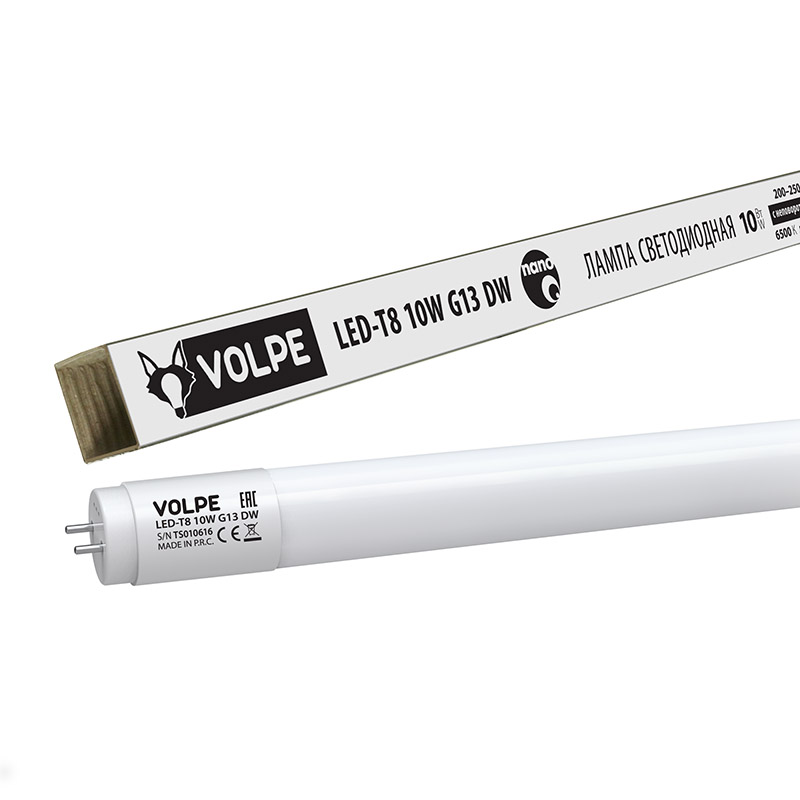 

Лампа светодиодная Volpe Led-t8-10w/dw/g13/fr/fix/n