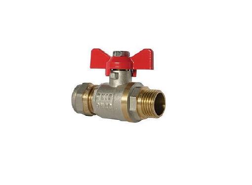 Изображение товара Кран шаровый JIF 30592 1/2" для воды латунь нержавеющий