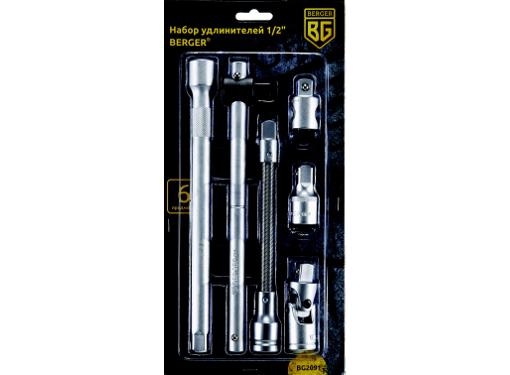Изображение товара Набор удлинителей BERGER BG2091 1/2'' 6 предметов профессиональный