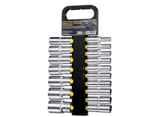 Изображение товара Набор удлиненных торцевых головок BERGER SuperLock 8-32 мм 1/2'' 17 шт