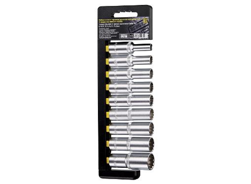Изображение товара Набор удлиненных торцевых головок BERGER 8-21 мм, Spline 1/2'' (9 шт)
