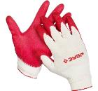 Перчатки с латексным обливом ладони ЗУБР 11458-S