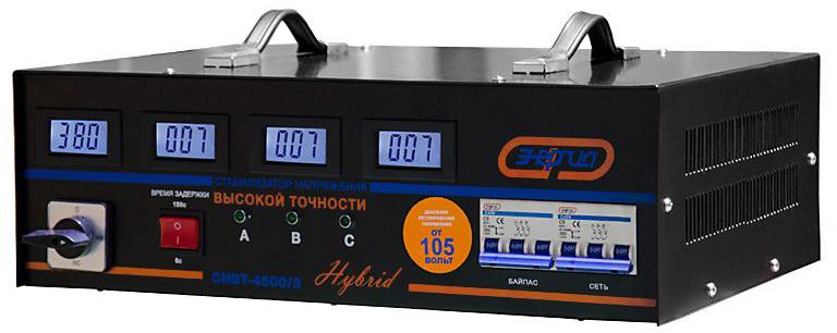 

Стабилизатор напряжения ЭНЕРГИЯ СНВТ-4 500/3 hybrid, СНВТ-4 500/3 hybrid