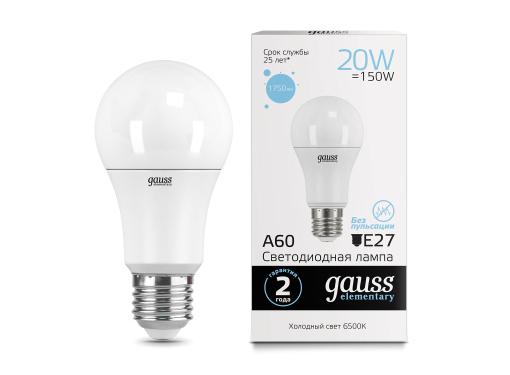   GAUSS LED Elementary A60 20W E27 6500K (23239)