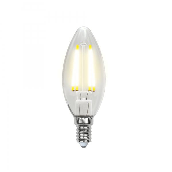 фото Лампа светодиодная uniel led-c35-6w/nw/e14/cl pls02wh