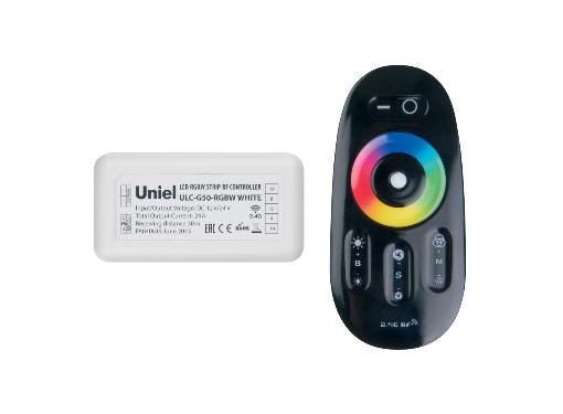 Изображение товара Контроллер UNIEL ULC-G50-RGBW BLACK для светодиодных источников с пультом 2,4ГГц